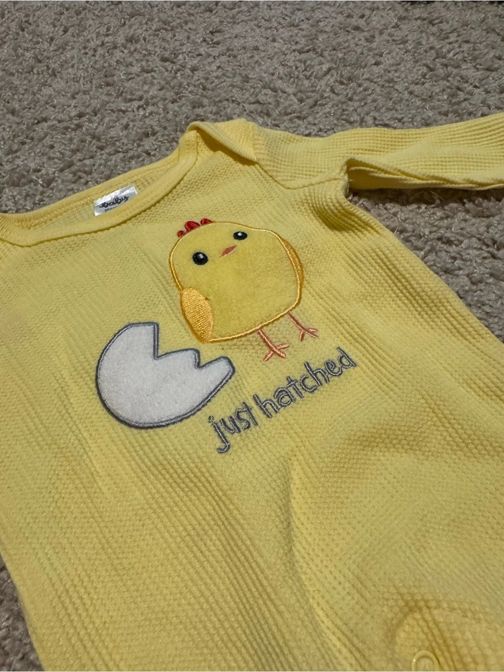 Baby Starters Yellow 'Just Hatched' Chick Footed One-Piece